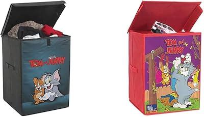 PrettyKrafts Tom and Jerry Kid's Fabric Toys Organizer (Purple, Big and ...
