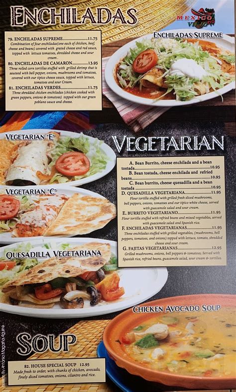Mexico Viejo menus in Vermillion, South Dakota, United States