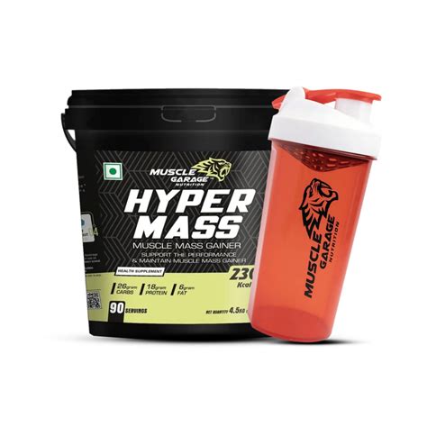 MG HYPER MASS GAINER- 4.5(10LBS), FREE SHAKER