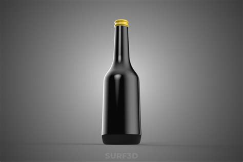 Glass Bottle Soybean Soy Sauce Liquid Ingredient Condiment - 3D Model ...