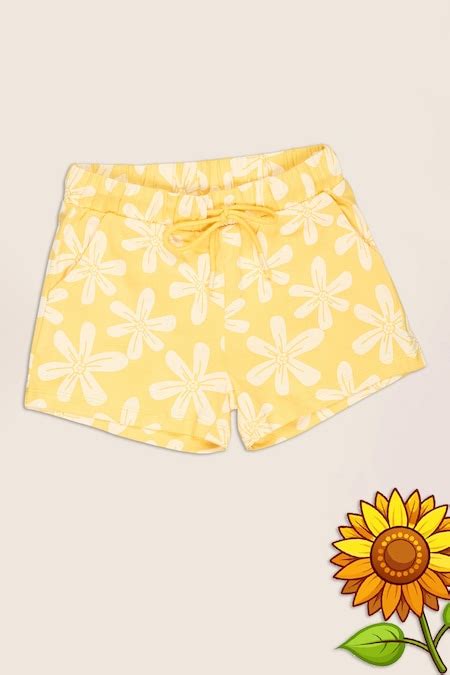 Yellow Printed Shorts - Selling Fast at Pantaloons.com