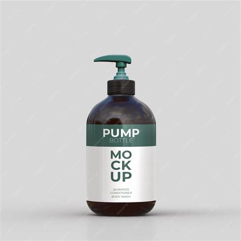 Premium PSD | Pump Bottle Conditioner Shampoo or Body wash Dispenser Mockup