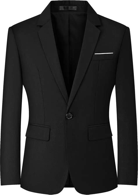 Men's Slim Fit Suit Jacket - Lightweight Business Casual Blazer, Single ...