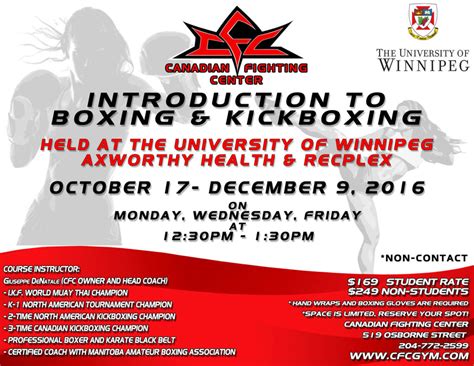 Canadian Fighting Center Winnipeg KickBoxing Muay Thai  