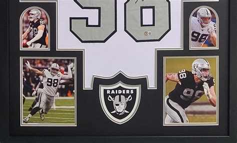 Maxx Crosby Autographed Framed Raiders White Jersey - The Stadium Studio