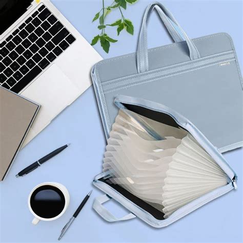Portfolio File Folder A3 Size with Zip Lock – 12 Pockets File Folder ...
