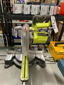 RYOBI TSS103T 10' ELECTRIC SLIDING COMPOUND MITER SAW WITH DUST BAG - Able Auctions