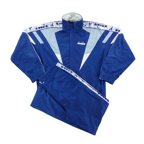 Buy Vintage Diadora 90s Tracksuit Large Size Men Sport Suit Male Pre ...