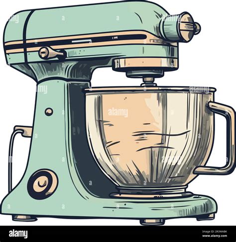 Old fashioned metal electric mixer Stock Vector Image & Art - Alamy