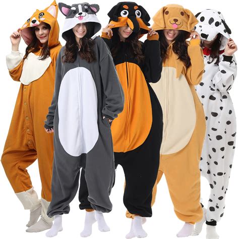 Dog Costumes for Humans Onesie Pajamas Loungewear Cosplay Party Suit Outfit
