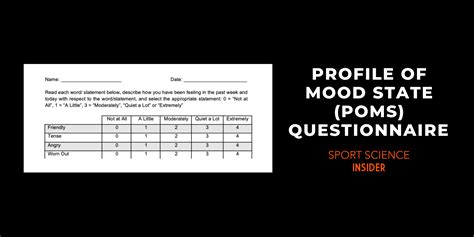 Profile of Mood State (POMS) Questionnaire – Sport Science Insider