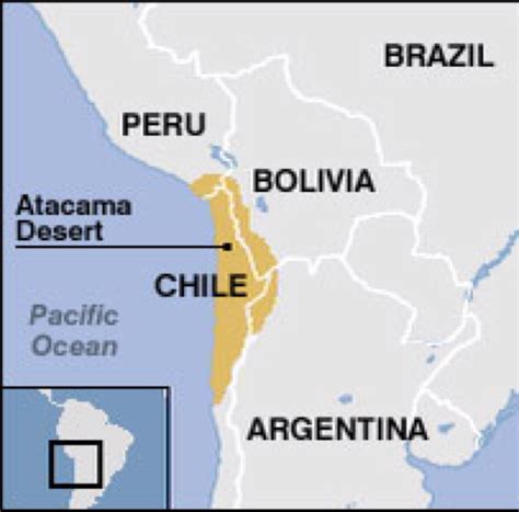 Atacama Desert Physical Map