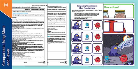 EYFS Maths Comparing Quantities on Planets Plan and Pack