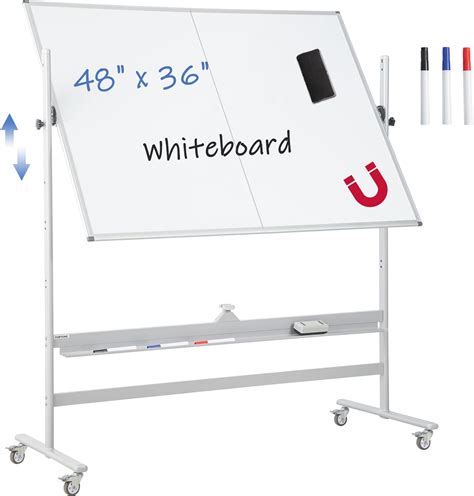 Amazon.com : Neatsure Large Rolling Whiteboard on Wheels, 48" x 36 ...