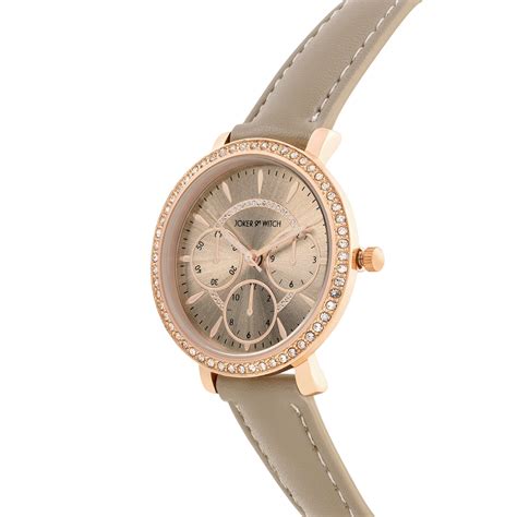 Shop online Giselle Grace Taupe Watch with Rhinestone Accents and a ...