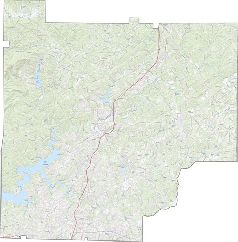 Cherokee County Map, Georgia - US County Maps
