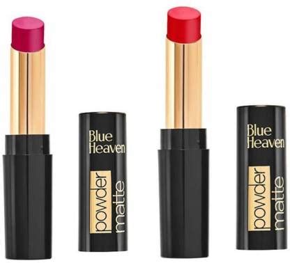 BLUE HEAVEN Powder Matte Lipsticks (Apple Orchard & Coral Touch ...