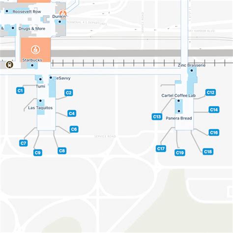 Phoenix Sky Harbor Airport PHX Terminal 4 Map
