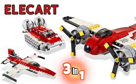 Elecart 3 in 1 Architect Series Plane Fighter Jet Building Block Toy ...