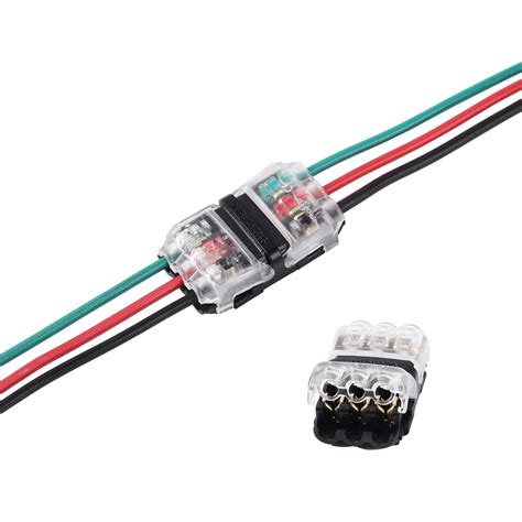 Snapklik.com : Low Voltage Wire Connectors - Quick Solderless 3 Pin 20 ...