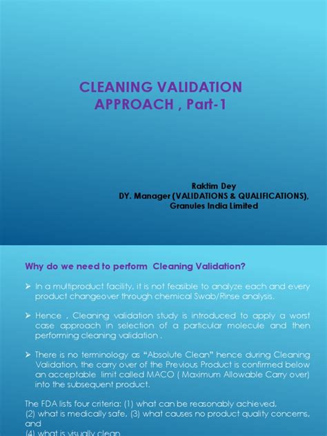Image result for Basic Validation Method for Cleaning