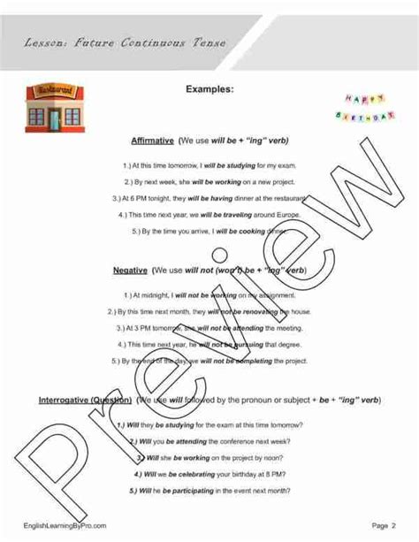 Future Continuous Table 的图像结果