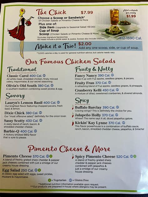 Chicken Salad Chicken Menu