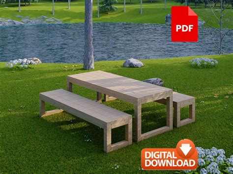 Simple Picnic Table Plans | Picnic Table How-to Instructions | Modern ...