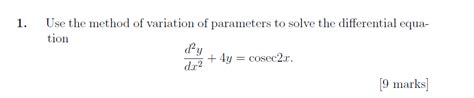 Image result for Method of Variation of Parameters