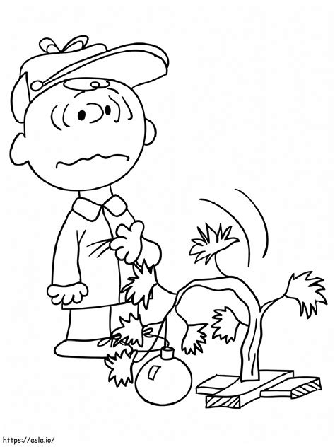 Sad Charlie Brown coloring page