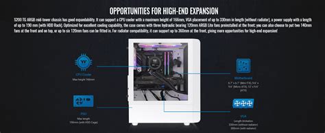 Buy Shop Thermaltake S200 TG ARGB Snow (ATX) Mid Tower Cabinet (White ...