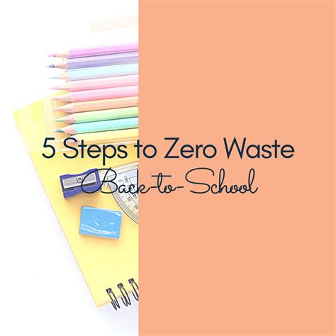 5 Steps to Zero Waste Back-to-School - A Sustainably Simple Life - step to zero