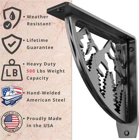 Buy Starby Heavy Duty Shelf Brackets ~ Metal Wall Corbel Supports for ...