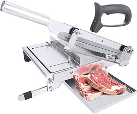 Moongiantgo Meat Slicer Manual Ribs Bone Cutter 13.5inch Double Blades ...