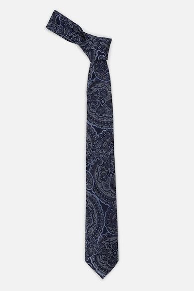 Buy Men Navy Embroidered Tie Online - 39999583 | Louis Philippe