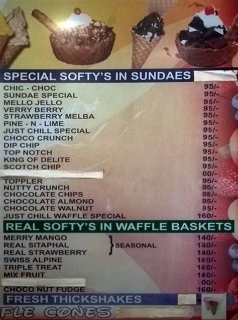 Menu at Just Chill 7, Mumbai