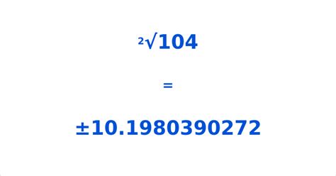 What is the Square Root of 104? Information and Calculator