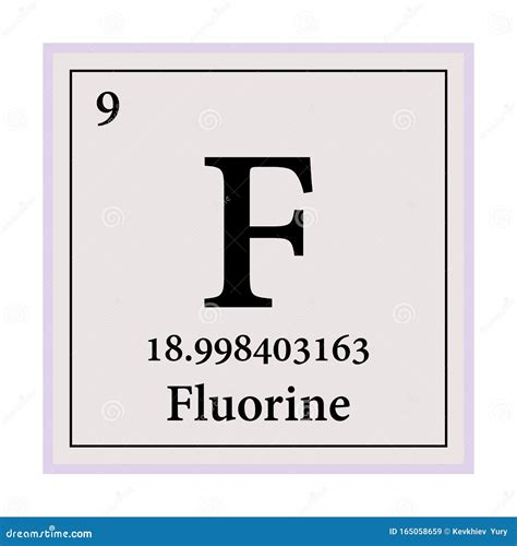Fluorine Periodic Table of the Elements Vector Illustration Eps 10 Stock Vector - Illustration ...