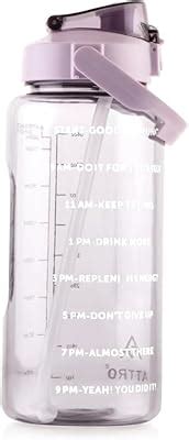Darkpyro 2L Capacity Belt Straw Transparent Motivational Water Bottle ...