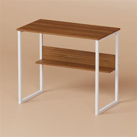 Lukzer Engineered Wood Study Desk with Shelf | Compact Computer/Laptop ...