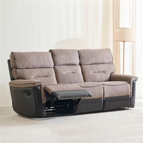 Buy Cristian Fabric 3-Seater Recliner - Brown from Home Centre at just ...