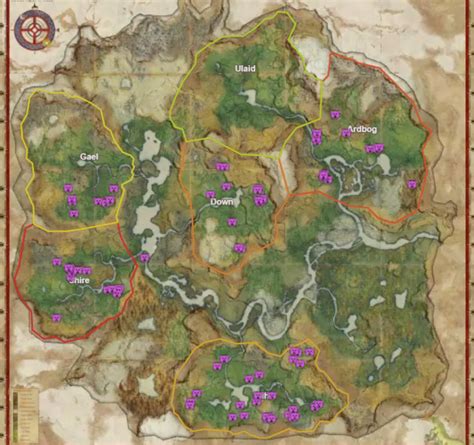 Carte interactive Pax Dei : Sanctuaires, Consommables, Charcuterie ...