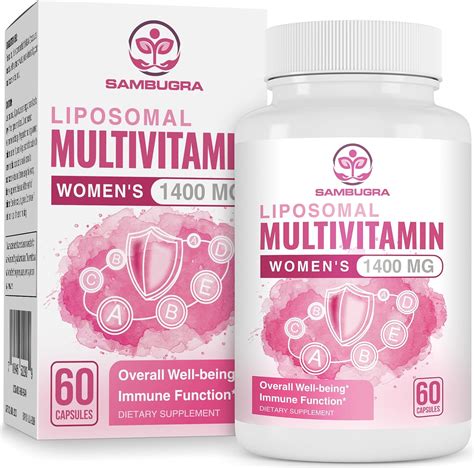 Multivitamínico liposomal para mujeres de 1400 mg Suplementos diarios ...