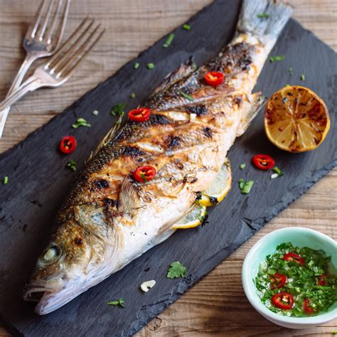 grilled sea bass