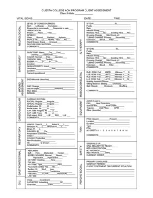 Fillable Online academic cuesta CUESTA COLLEGE ADN PROGRAM CLIENT ...