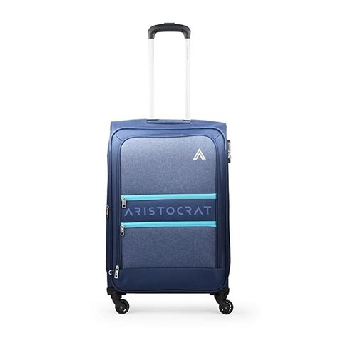 Buy Aristocrat Apache 4W STROLLY (H) MD Blue Soft Luggage (Blue, Medium ...