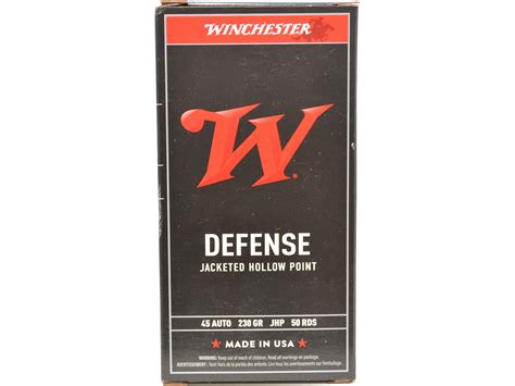 Winchester White Box USA 45 ACP Ammo 230 Grain Jacketed Hollow Point
