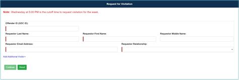 Wheeler Correctional Facility, GA Inmate Visitation