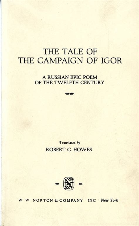Buy The Tale of the Campaign of Igor: A Russian Epic Poem of the ...