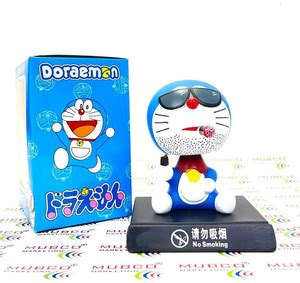 Mubco Doraemon No Smoking Bobble Head Doll Car Dashboard Phone Holder ...